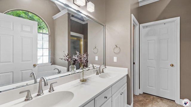 13 Whitney Cir, Texarkana, TX 75503 - bathroom with double vanity and tile patterned floors