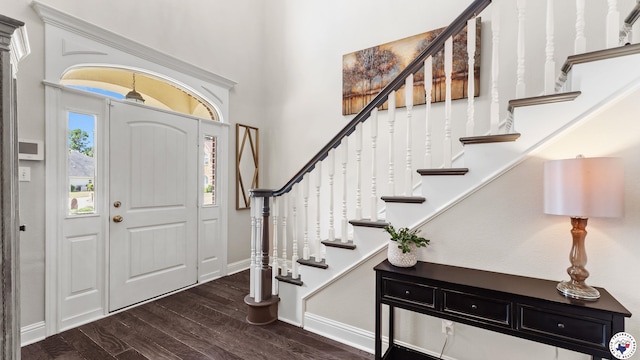 13 Whitney Cir, Texarkana, TX 75503 - foyer featuring wood finished floors, stairs, and a towering ceiling
