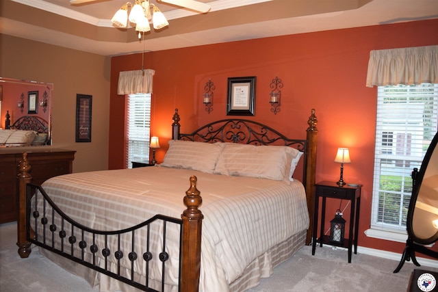 6002 Forest Bnd, Texarkana, AR 71854 - bedroom with carpet floors and a raised ceiling