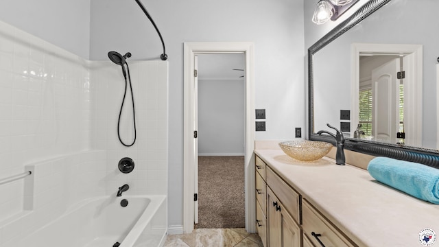 588 B K Pickering Dr, Texarkana, TX 75501 - bathroom with vanity, shower / tub combination, and baseboards