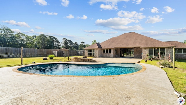 588 B K Pickering Dr, Texarkana, TX 75501 - view of pool with a patio and an outdoor fire pit