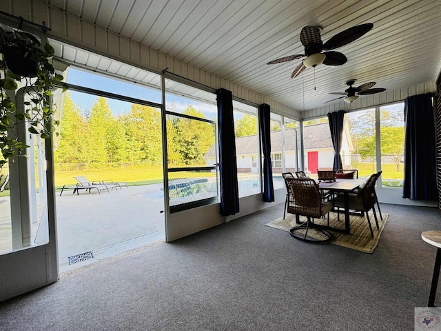 view of sunroom