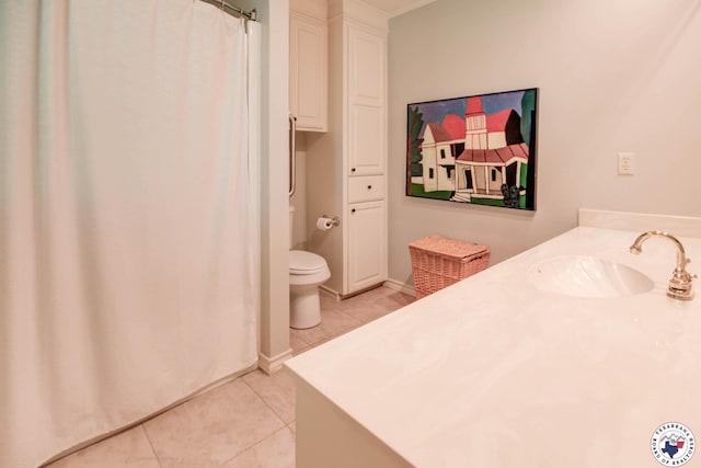 6 High Point Dr, Texarkana, TX 75503 - bathroom with tile patterned flooring, vanity, and a shower with shower curtain