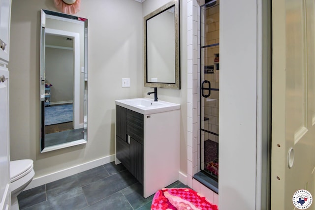 6 High Point Dr, Texarkana, TX 75503 - bathroom featuring a shower stall, vanity, and tile patterned floors