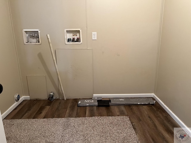 119 Krobot Cir, Texarkana, TX 75503 - laundry area with washer hookup and dark hardwood / wood-style floors