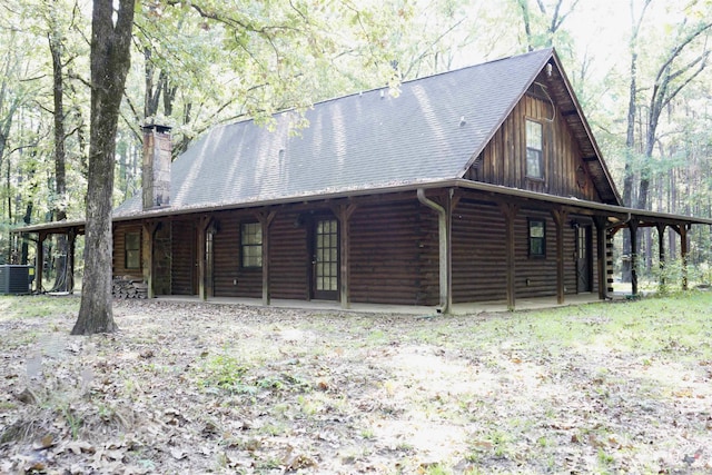exterior space featuring central AC