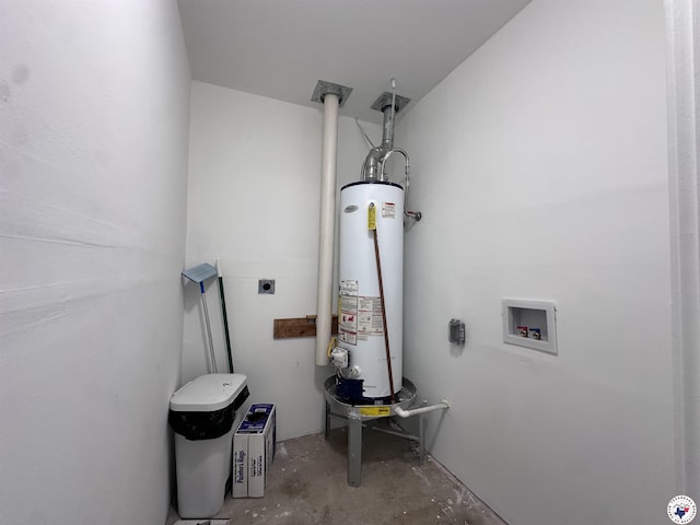 3706 Greenwood St, Texarkana, AR 71854 - laundry room featuring water heater, hookup for an electric dryer, and washer hookup