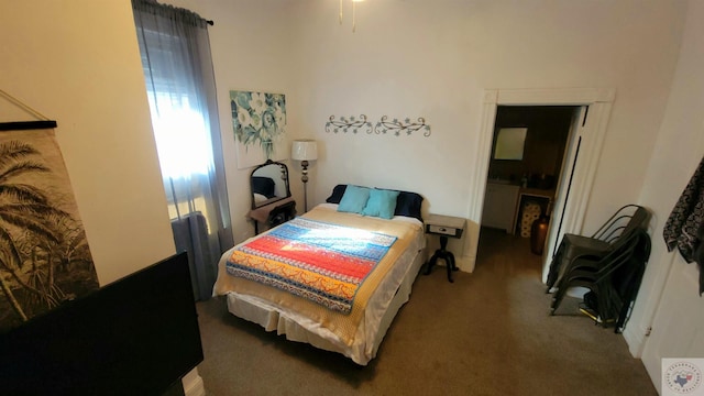 view of carpeted bedroom