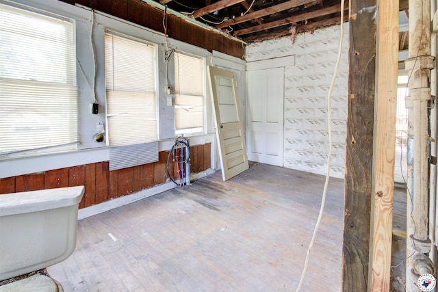 2101 Hazel St, Texarkana, TX 75501 - garage featuring wooden walls and wainscoting