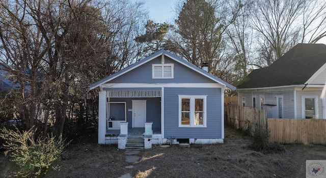 view of bungalow-style house