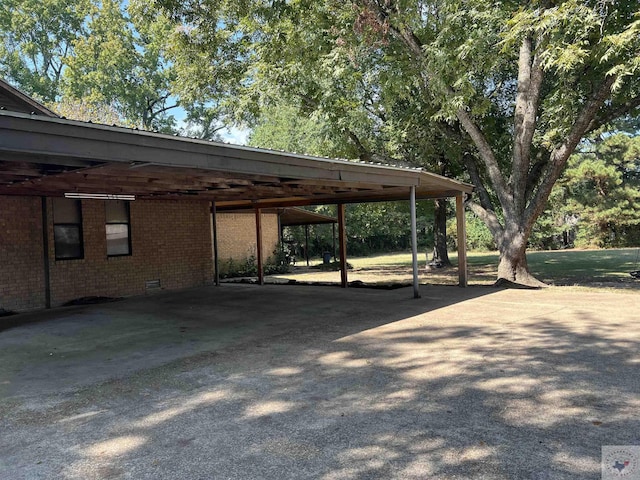 view of car parking