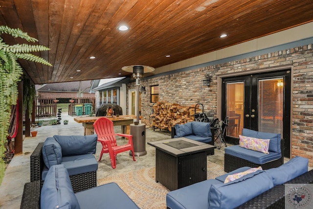 view of patio with outdoor lounge area