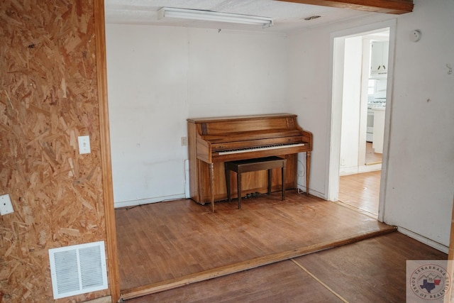 misc room with wood-type flooring