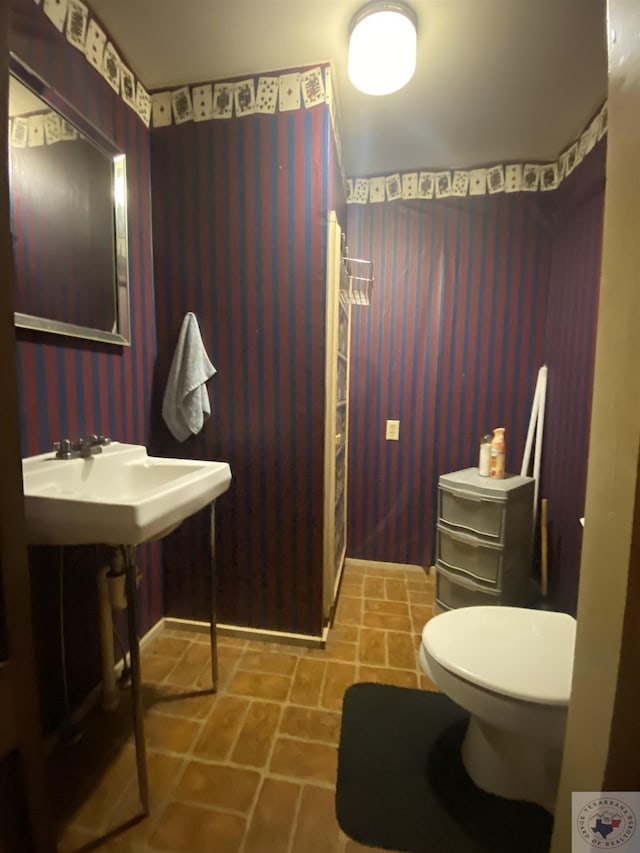 bathroom with sink and toilet