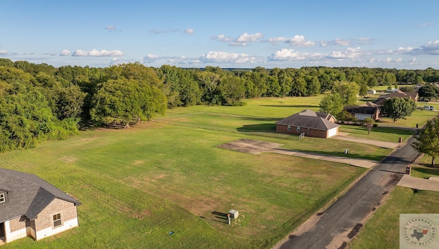 drone / aerial view with a rural view