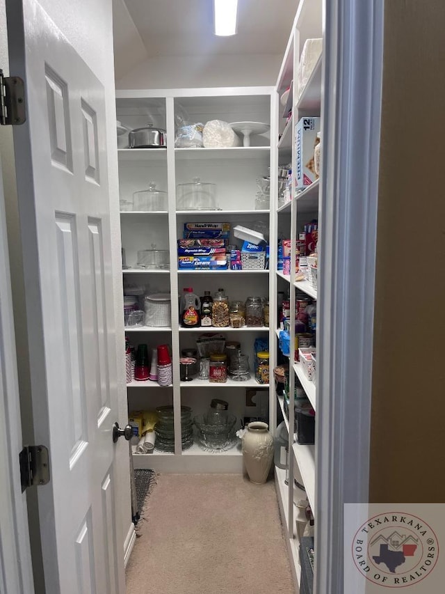 view of pantry