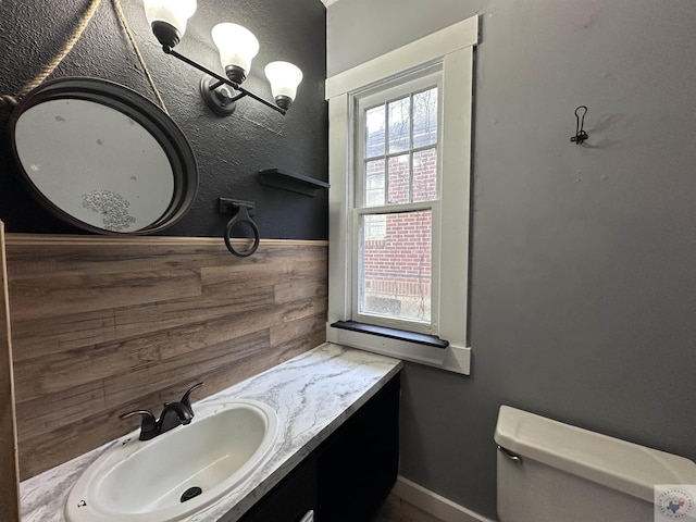 bathroom featuring toilet and vanity