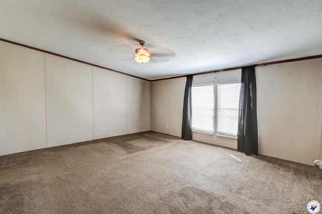 9960 W New Boston Rd, Hooks, TX 75561 - unfurnished room featuring crown molding, light colored carpet, and a textured ceiling