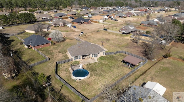 drone / aerial view featuring a residential view