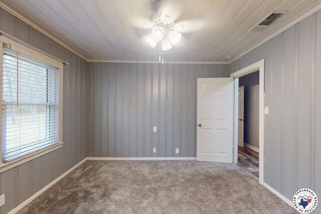 2101 N Fm 2148, Texarkana, TX 75501 - carpeted spare room featuring crown molding, a ceiling fan, and baseboards