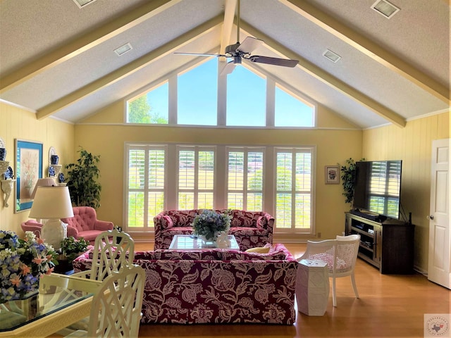 501 Park St, Atlanta, TX 75551 - living area featuring a healthy amount of sunlight, visible vents, and wood finished floors
