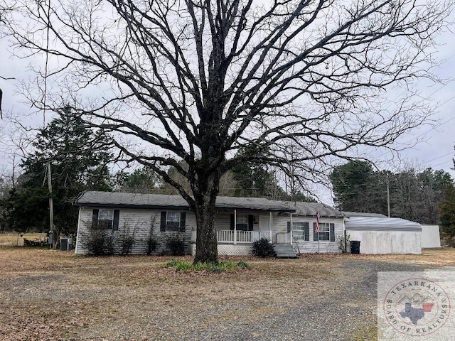 view of front of home with a porch