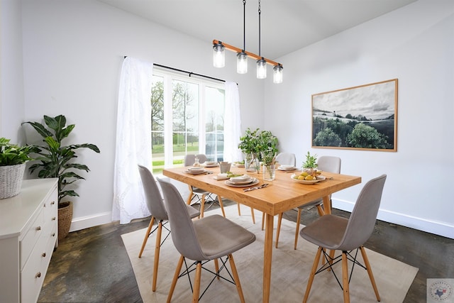 view of dining area