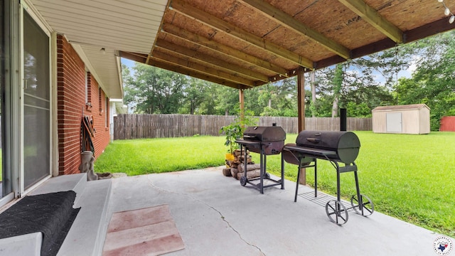 119 Hall St, New Boston, TX 75570 - view of patio featuring a grill