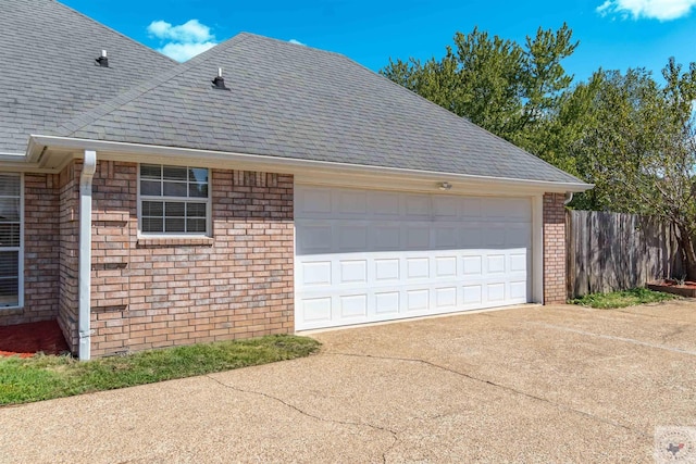 view of property exterior featuring a garage