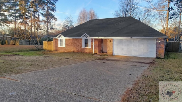 ranch-style house with a garage