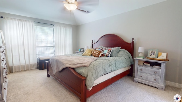 142 Corley Cir, Wake Village, TX 75501 - bedroom featuring light colored carpet and ceiling fan