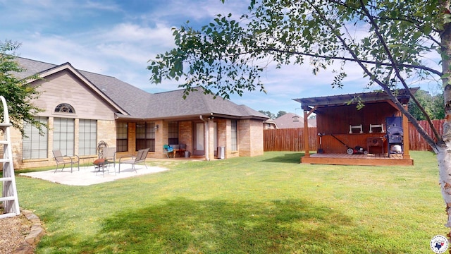142 Corley Cir, Wake Village, TX 75501 - view of yard featuring a wooden deck and a patio