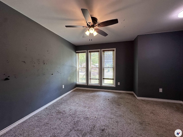 5611 Larry Dr, Texarkana, TX 75503 - carpeted empty room featuring baseboards and ceiling fan