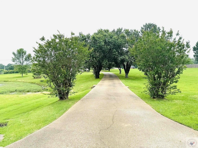 view of home's community featuring a lawn