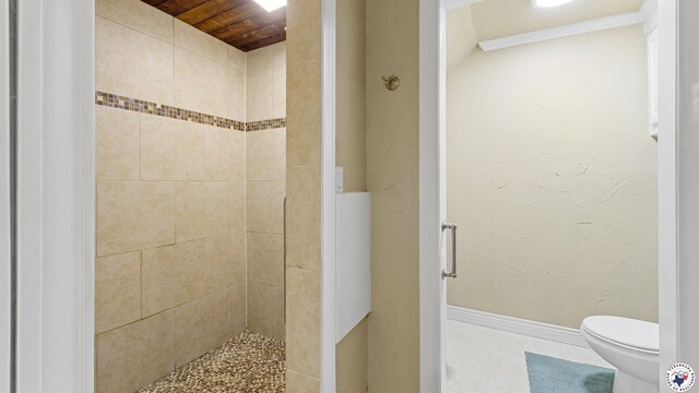 525 Longhorn Rd, Maud, TX 75567 - full bath featuring toilet and a tile shower