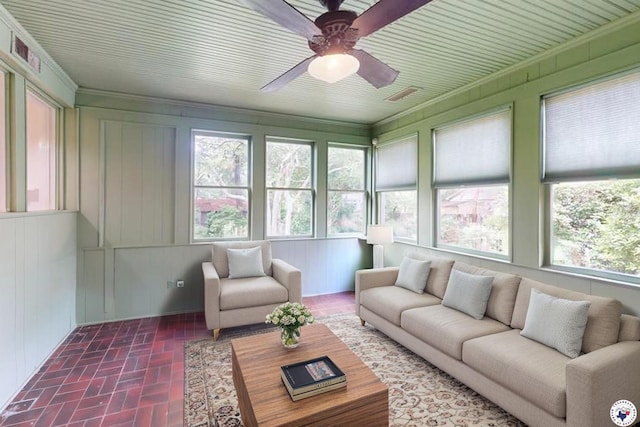 2300 Laurel St, Texarkana, AR 71854 - sunroom featuring brick patterned floors