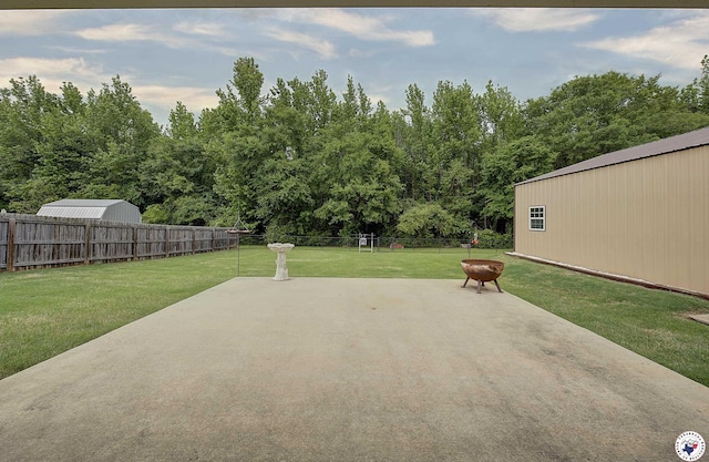 view of patio featuring a fenced backyard