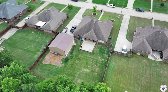 bird's eye view featuring a residential view