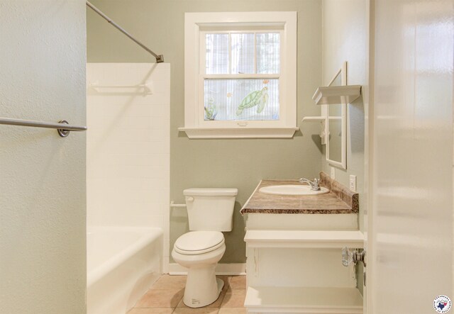 1920 Laurel St, Texarkana, AR 71854 - full bath with toilet,  shower combination, tile patterned flooring, and vanity
