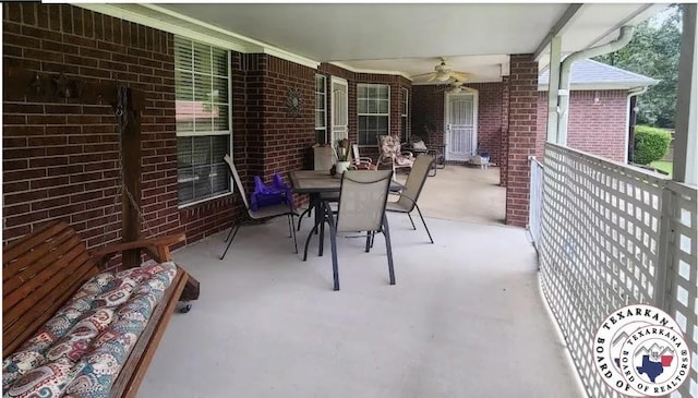 147 Mc 458, Texarkana, AR 71854 - view of patio / terrace with ceiling fan and outdoor dining space