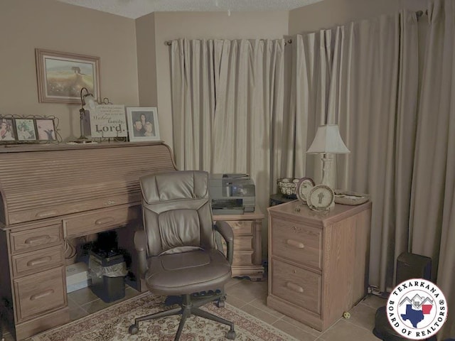147 Mc 458, Texarkana, AR 71854 - office area with light tile patterned flooring and a textured ceiling