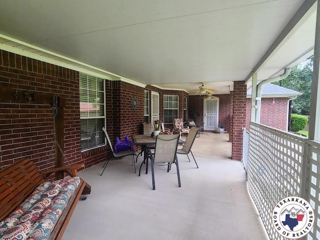 147 Mc 458, Texarkana, AR 71854 - view of patio / terrace with outdoor dining area and ceiling fan