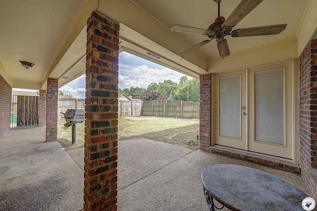 4 Heatherwood Dr, Texarkana, TX 75503 - view of patio with ceiling fan and fence