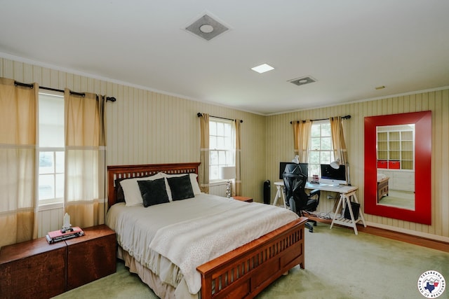 3519 Olive St, Texarkana, TX 75503 - bedroom with ornamental molding and wallpapered walls