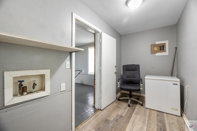 interior space featuring light hardwood / wood-style floors