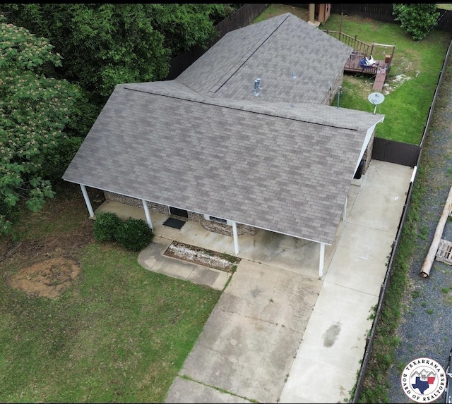 909 Pacific Ave, Wake Village, TX 75501 - view from above of property