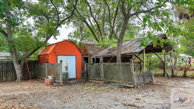 view of outdoor structure