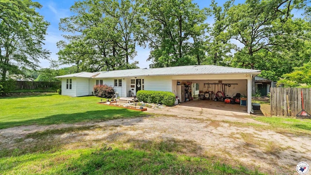 9216 W 7th St, Redwater, TX 75501 - single story home featuring metal roof and a garage