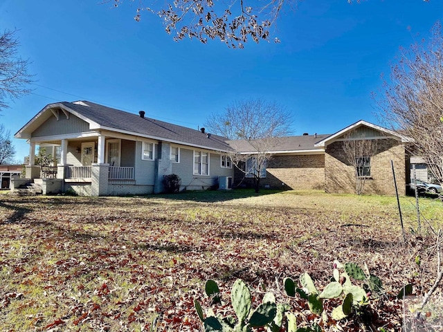 exterior space featuring covered porch