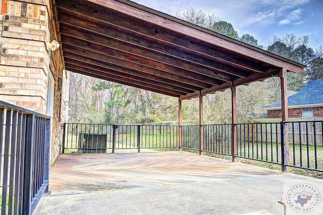 view of patio with a deck